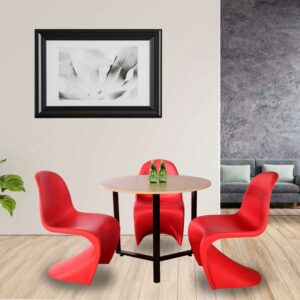 AMBER 3 SEATER ROUND DINING WITH MODERN CHAIR